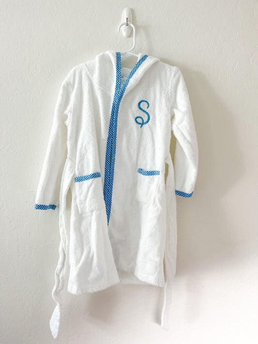 Kid's Terry Cloth Hooded Bathrobe